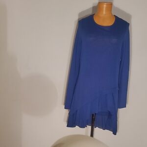 Fever Purple Ribbed Crewneck Top